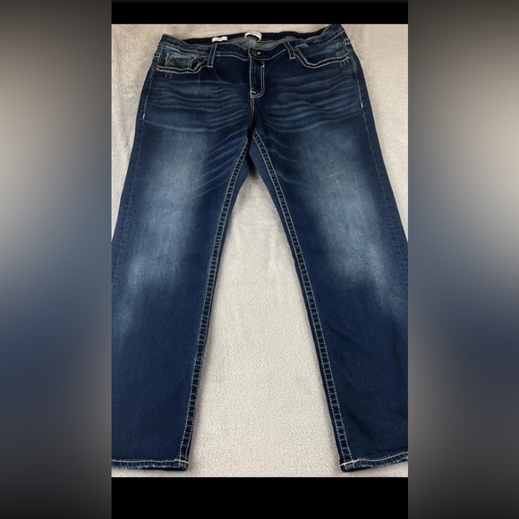 Vigoss womens dark wash blue denim Bootcut jeans size 22 - Picture 1 of 10